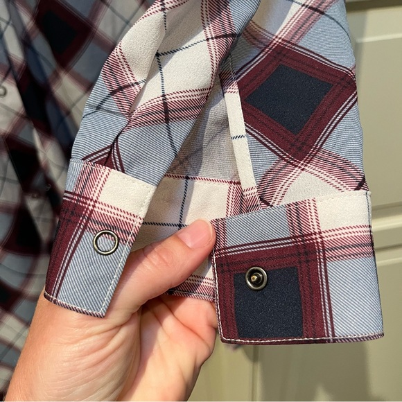 Prana Sz S Flint Maxi Top - Nautical Plaid - Picture 9 of 12